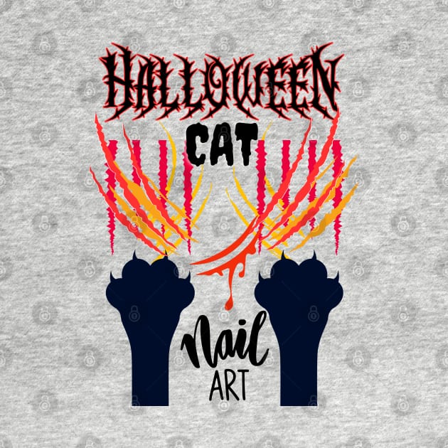 Halloween Cat Nail Art by The Golden Palomino